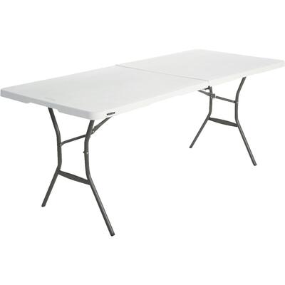 Lifetime Folding Table 6x30 Feet White Granite 1 Each 80333