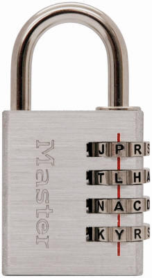  Master Lock Combination Padlock 1-9/16 Inch Aluminum  1 Each 643DWD