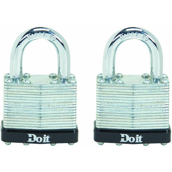  Do It Best  Laminated Steel Padlock 2 Pack 1-1/2 Inch 1 Each 1803TDIB