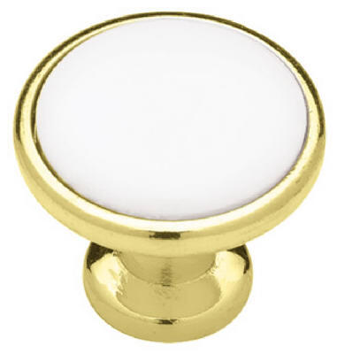 Liberty Brainerd Ceramic Insert Knob 1-1/4 Inch  White 1 Each 69161 50162