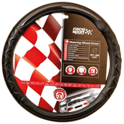 STEERING WHEEL COVER SPORT BLK