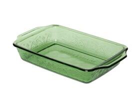 BAKING DISH 3QT GREEN EMB