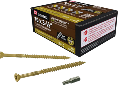 DECK SCREW 3-1/2x10 GOLD