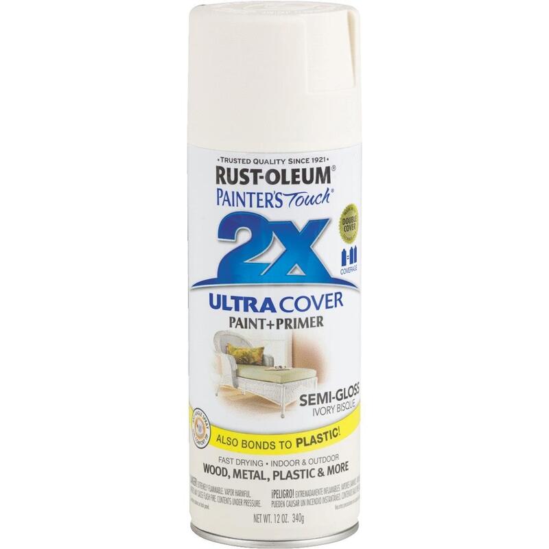 Rust-Oleum Semi Gloss Primer Spray Paint 12oz Ivory Bisque 1 Each 249860