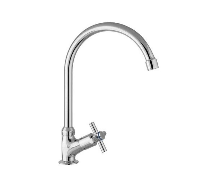  Cross Handle Kitchen Tap Brass 1 Each DURKITCROS2