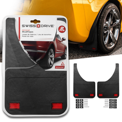 MUD GUARDS SWISS BLK 2PC