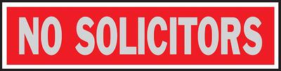  Hy-Ko No Solicitors Sign 2x8 Inch  Red 1 Each 427
