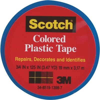  Scotch Plastic Tape 3/4 Inchx125 Inch 1 Roll 190BL