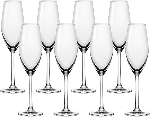 FLUTE GLASS SET 8PC 7OZ SONDRI