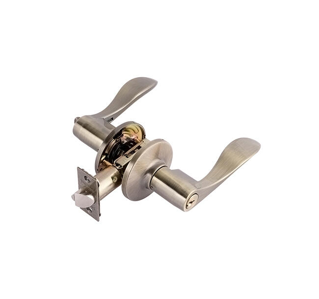 Toledo Entry Door Leverset Antique Brass 1 Each  V1900JAUS5