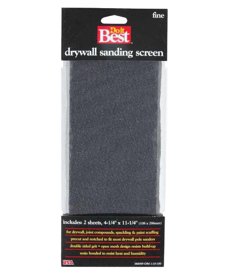  Do It Best  Drywall Sanding Screen 180 Grit  4-1/4x11-1/4 Inch  1 Each 380059