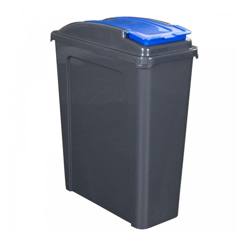 RECYCLE BIN W/LID 25L GRP BLUE