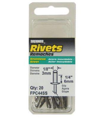  Surebonder Medium Rivet  1/8 Inch  Stainless Steel  20 Pack FPC44SS