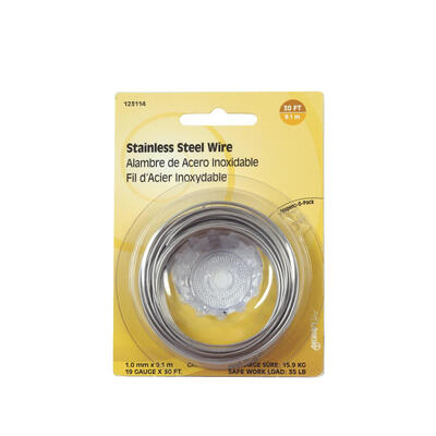  Hillman  Stainless Steel Wire 19 Gauge  30 Foot  1 Each 123114