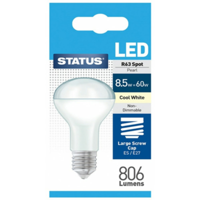 BULB C/WHT R63  9W E27/ES