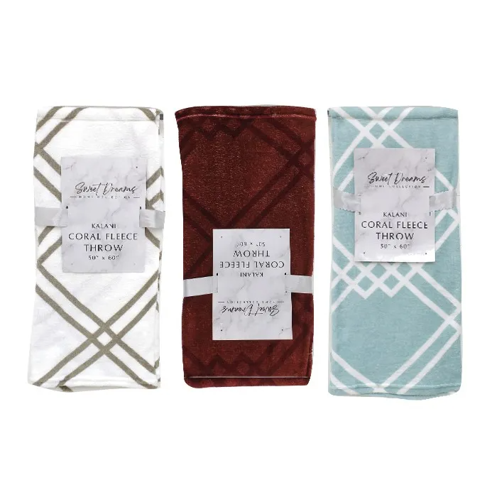 PRINTED CORAL FLEECE BLANKET