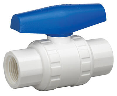  PVC Threaded Ball Valve Sch40  1/2 Inch  1 Each 107-133