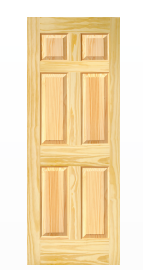 I.B.I. Door Colonial Knotty Pine 6 Panel 30 Inch 1 Each