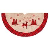 TREE SKIRT REINDEER RED 90CM