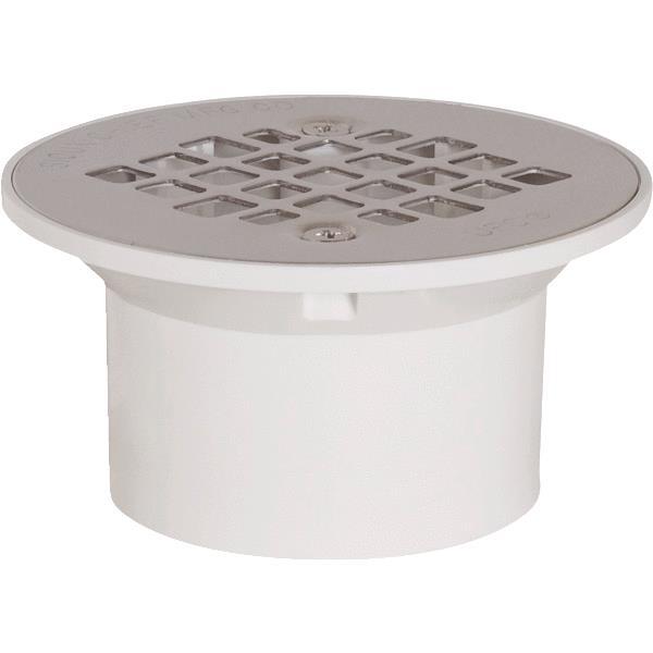  Sioux Cheif PVC Screw Floor Drain 2x3 Inch  1 Each 840-2PPK
