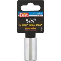 Channellock Shallow Met Socket 12P 1/2 In Drive 5/8 In 1 Each 333107