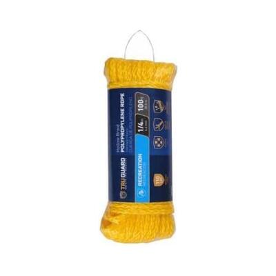  Tru Guard Polypropelene Rope Twisted 1/4 Incesx50 Foot  Yellow 1 Each 643671