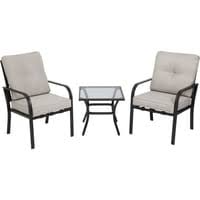 OUTDOOR CUSHIONED CHAT 3PC