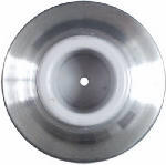  National  Concave Wall Door Stop Satin Chrome On Brass 1 Each N215-848