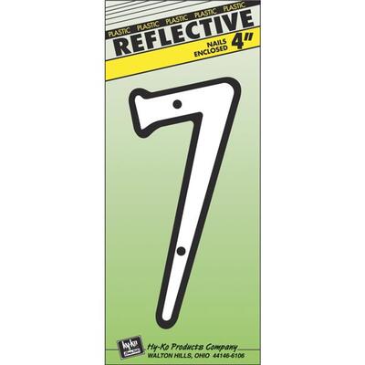  Hy-Ko House Number 7 4 Inch  White 1 Each 30607