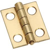  National Narrow Decorative Hinge  3/4x5/8 Inch  Brass 4 Pack N211193