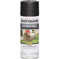 Rust-Oleum Stops Rust Hammered Spray Paint 12oz Black 1 Each 7215830