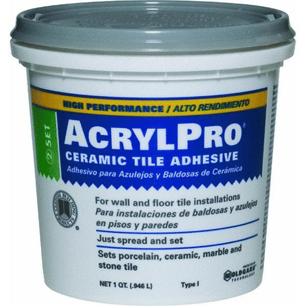  AcrylPro  Ceramic Tile Adhesive 1 Quart  1 Each ARL4000QT