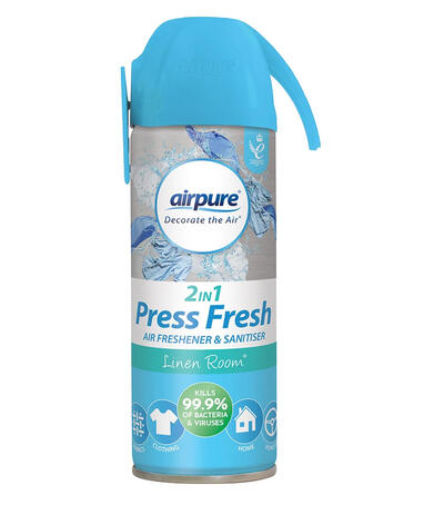  Airpure  Press Fresh 2 in 1 180ml Linen Room  1 Each PF2IN1-082LR