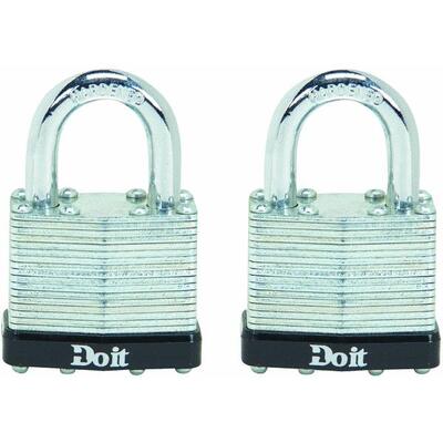  Do It Best  Laminated Steel Padlock 2 Pack 1-1/2 Inch 1 Each 1803TDIB