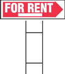  Hy-Ko For Rent Sign  20x24 Inch  1 Each RS-806