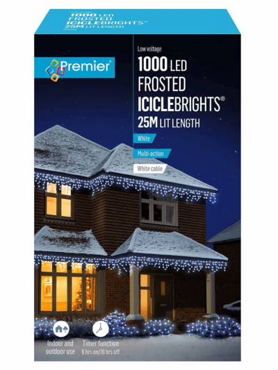 FROSTED CAP ICICLE WHT 1000L