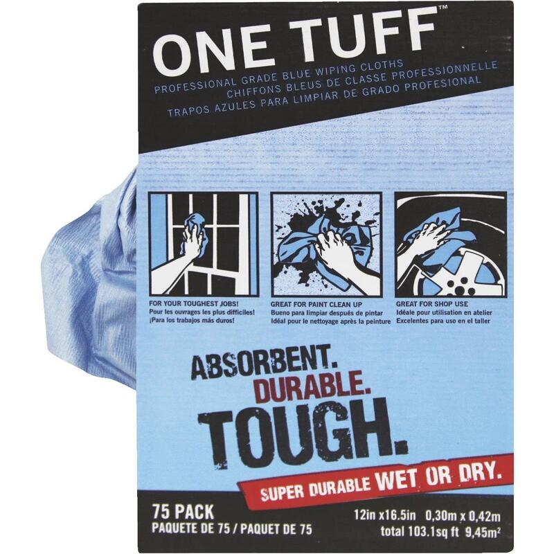 Trimaco One Tuff  Blue Wiping Cloth Rags 75ct 1 Each 84075