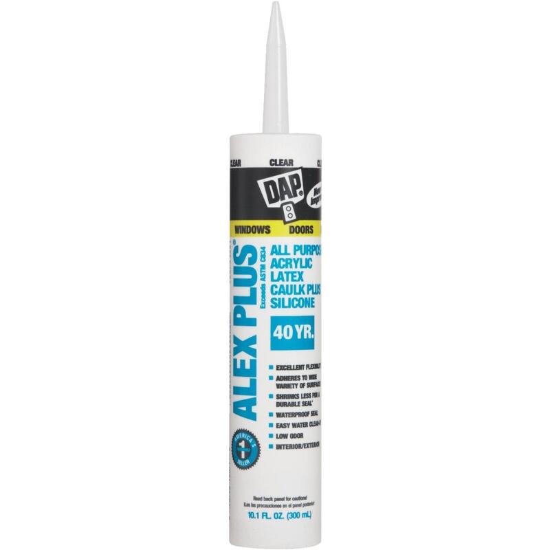 Dap Alex Plus Acrylic Latex Caulk 10.1 Ounce Clear 1 Each 18072 18071