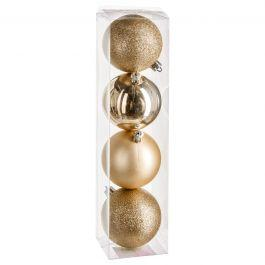 XMAS BALLS 4PCS 80MM COLD/CHAM