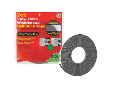  Do It Best  Foam Weather Strip 3/8x3/16 Inx17 Foot Charcoal 1 Roll V212GHDI