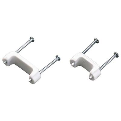 ECM Industries Cable Staple Plastic  1/2 Inch  50 Pack PS-50