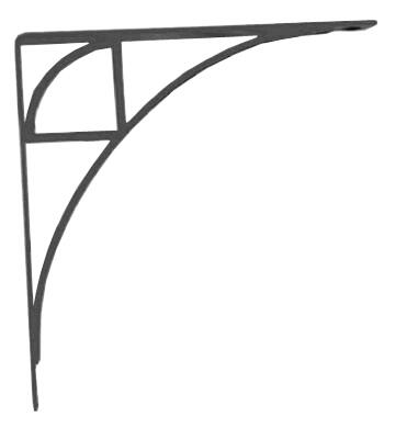  Knape & Vogt  Manchester Style Bracket 8 Inch  Black  1 Each 200OP BLK 8