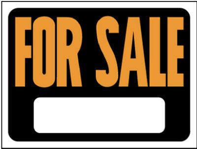  Hy-Ko Plastic For Sale Sign 9x12 Inch  Orange And Black  1 Each 3006