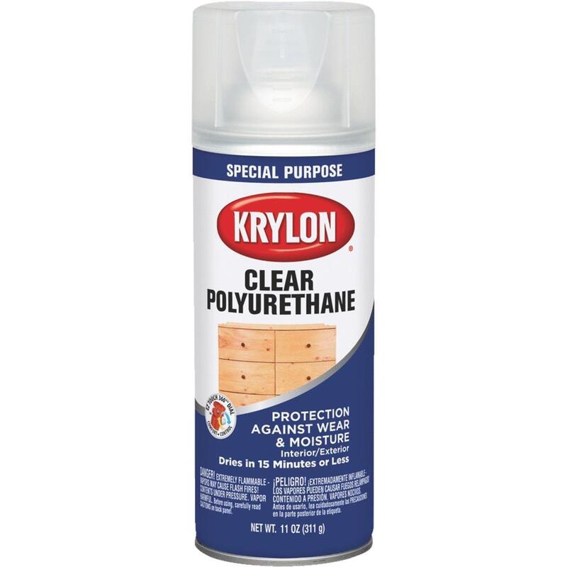 Krylon Satin Polyurethane Spray Paint 11oz Clear 1 Each K07006007