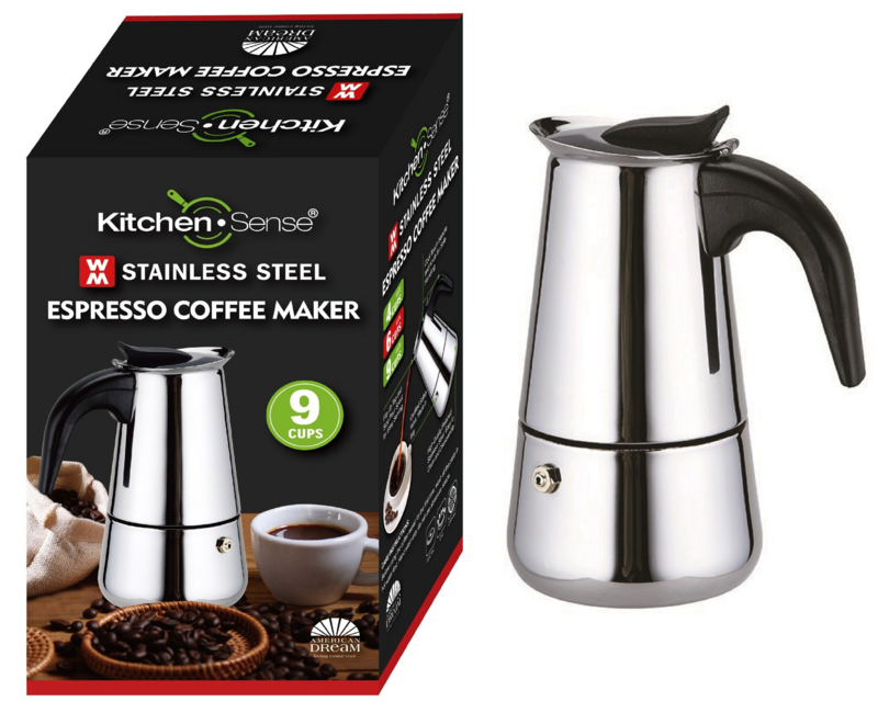 ESPRESSO COFFEE MAKER 9CUP SS