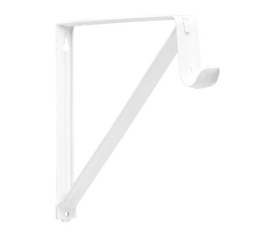  Knape & Vogt  Shelf And Rod Bracket  White 1 Each RP-0045WT