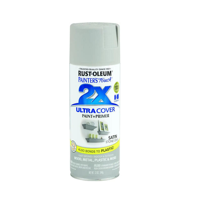 Rust-Oleum Painter's Touch Satin Spray Paint 12oz Stone 1 Each 249855