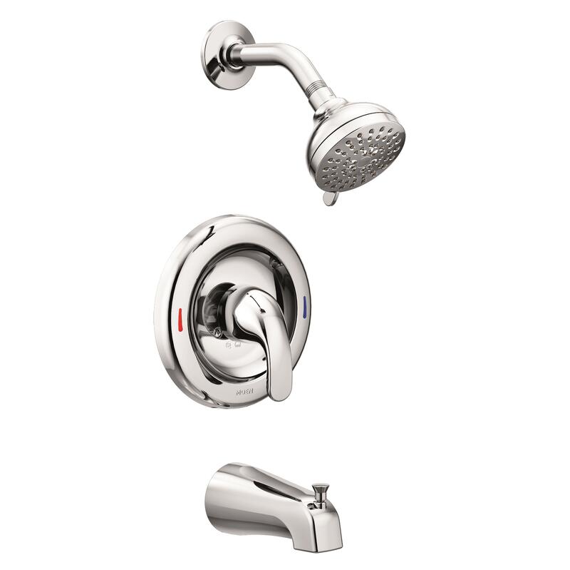 Moen Adler Tub And Shower Faucet 4 Spray 1H Chrome  1 Each 82603