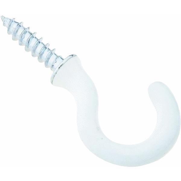  National Vinyl Cup Hook 5 Pack  3/4 Inch  White 1 Each N248-443