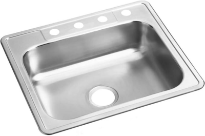 SS KITCHEN SINK SGL 25X22